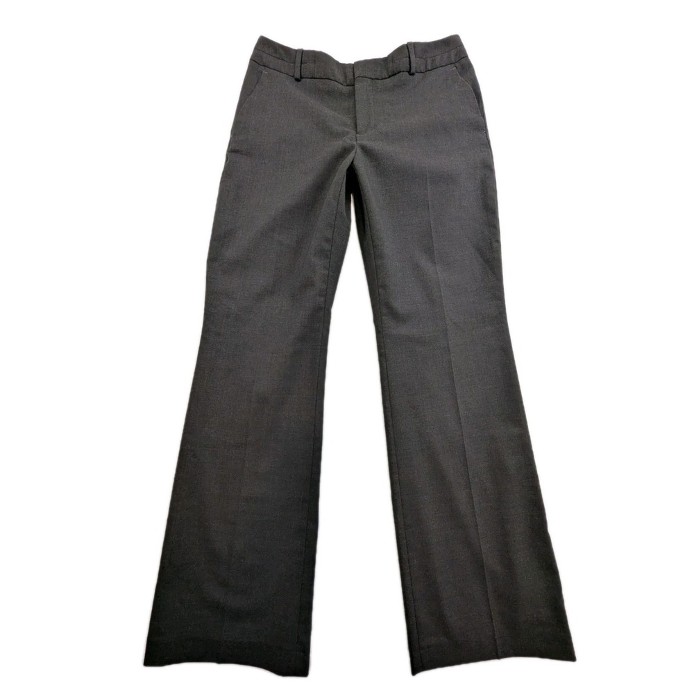 Banana Republic Martin Fit Wool Blend Dark Grey Lined Dress Pants Women's Size 8